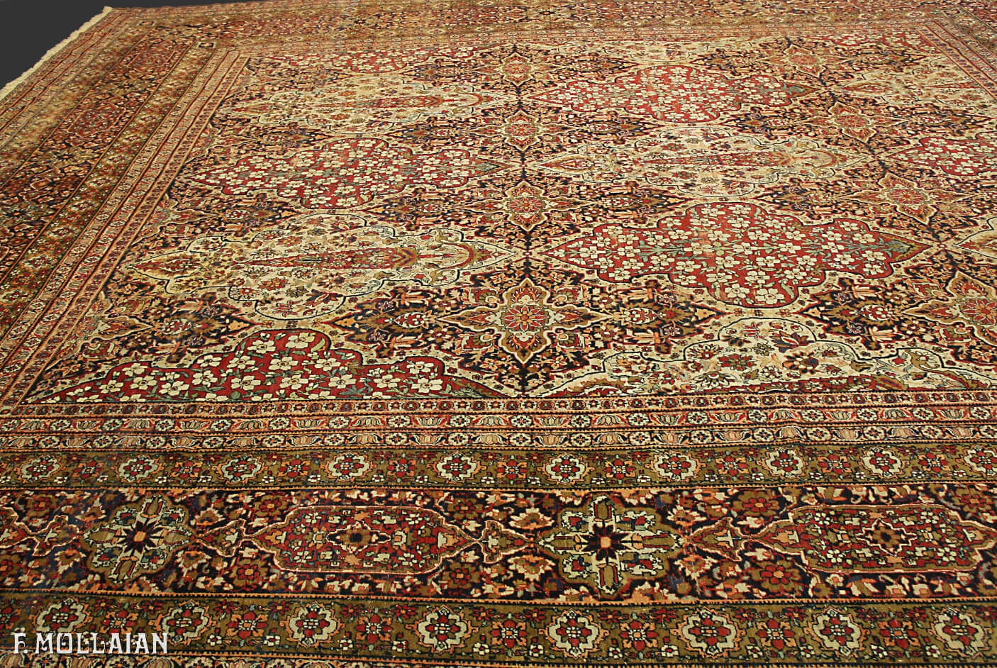 Antique Persian Kerman Ravar Carpet n°:18624922
